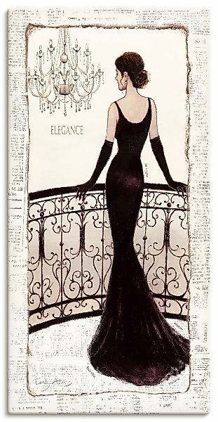 Artland Wandbild "Die schöne in Schwarz" Frau 1 Stk. tlg. als Leinwandbild, günstig online kaufen