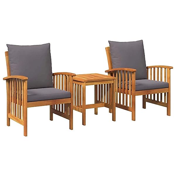 vidaXL 3-Tlg Garten-Lounge-Set mit Kissen Massivholz Akazie 4106448 günstig online kaufen