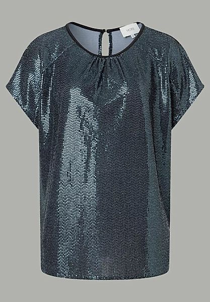 Glanzbluse, schwarz/silber, MORE günstig online kaufen