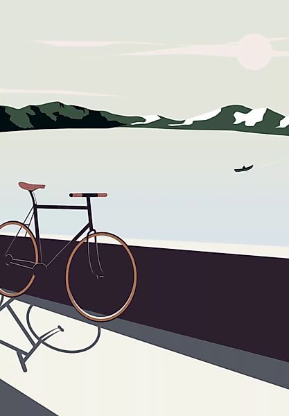 Poster Bike Lake günstig online kaufen