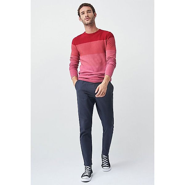 Salsa Jeans 124635-709 / Bar Stripe Effect Pullover XL Red günstig online kaufen