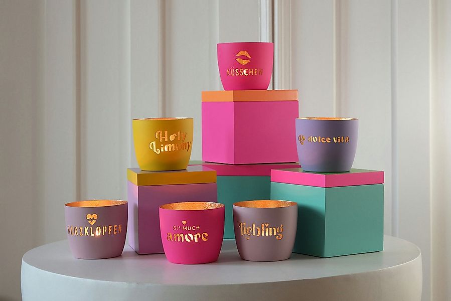 Giftcompany Windlicht Madras Windlicht M Hase hot pink/gold 8,5cm günstig online kaufen