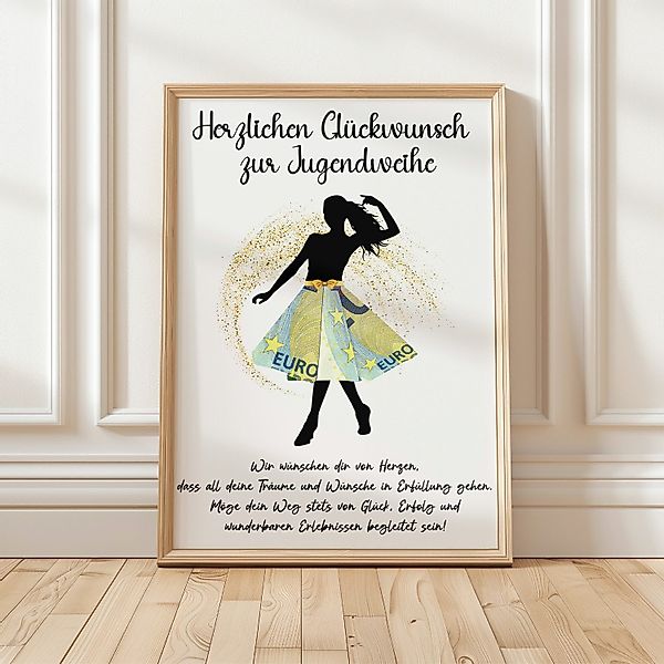 Tigerlino Poster Geldgeschenk zur Jugendweihe Geschenkidee günstig online kaufen