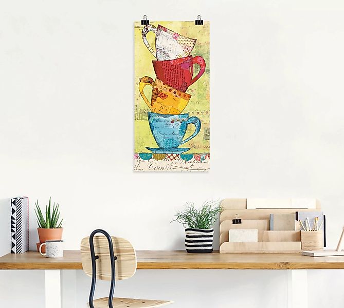 Artland Wandbild "Komm zum Kaffee", Geschirr & Besteck, (1 St.) günstig online kaufen