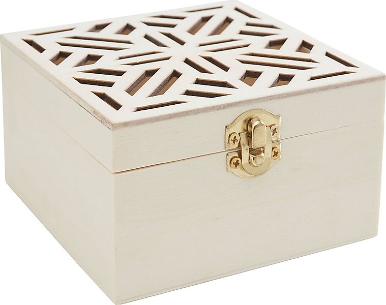 VBS Truhe Holzkästchen Ornament, 10 cm x 10 cm x 6 cm günstig online kaufen