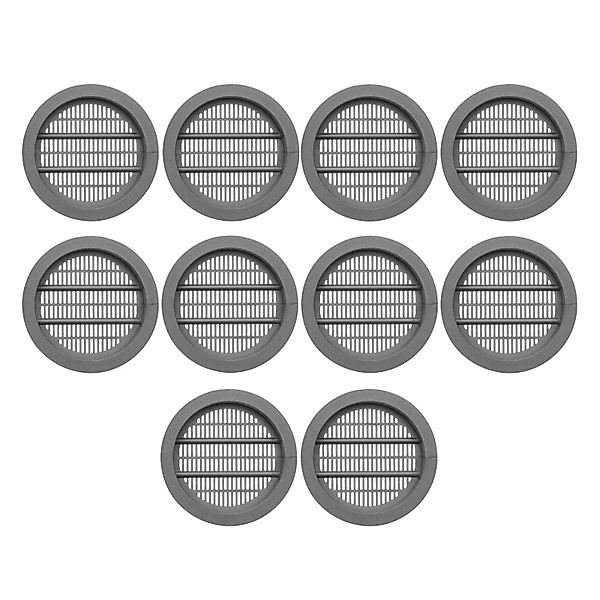 SOTECH 10 Stück Lüftungsrosette Ø49 mm aus Kunststoff Zum Einlassen Silberg günstig online kaufen