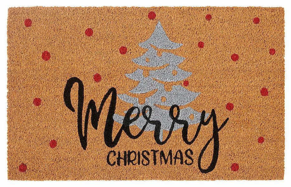 HANSE Home "Kokos Silver Christmas Gifts, Türmatte" rechteckig 15 mm Höhe S günstig online kaufen