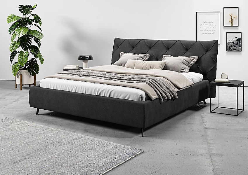 Home affaire Polsterbett "Elloree, in 4 Breiten bis 200cm, auch in Leder" K günstig online kaufen