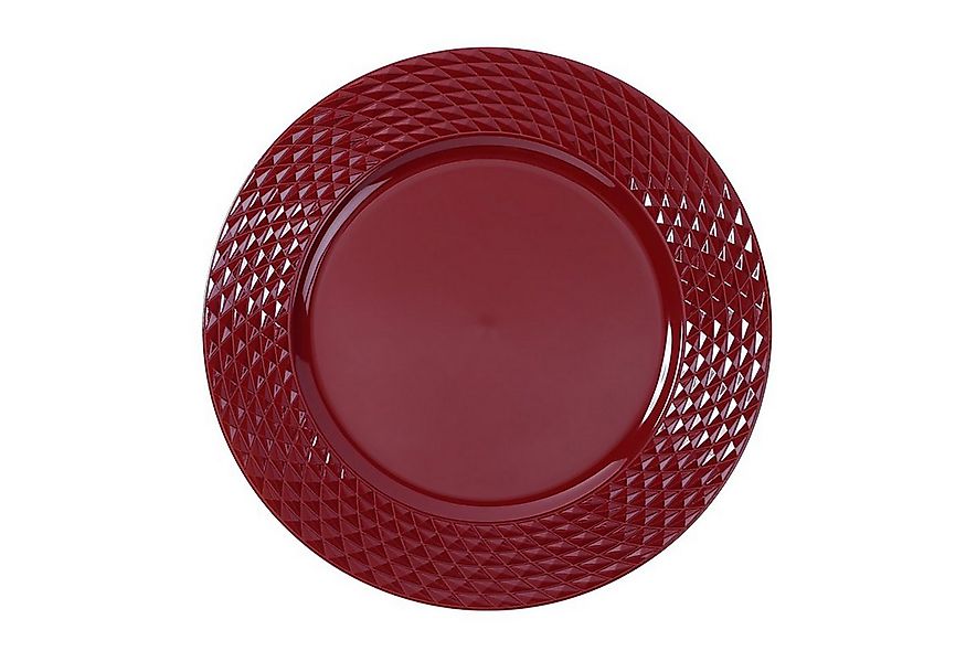 MAGIC by Inge Dekoteller, Dekoteller 33cm Kunststoff Rauten - Rot günstig online kaufen