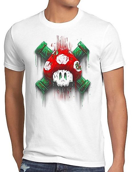 style3 T-Shirt Mario Totenkopf videospiel super world switch snes n64 ninte günstig online kaufen