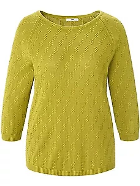 Rundhals-Pullover aus 100% SUPIMA®-Baumwolle Peter Hahn grün günstig online kaufen