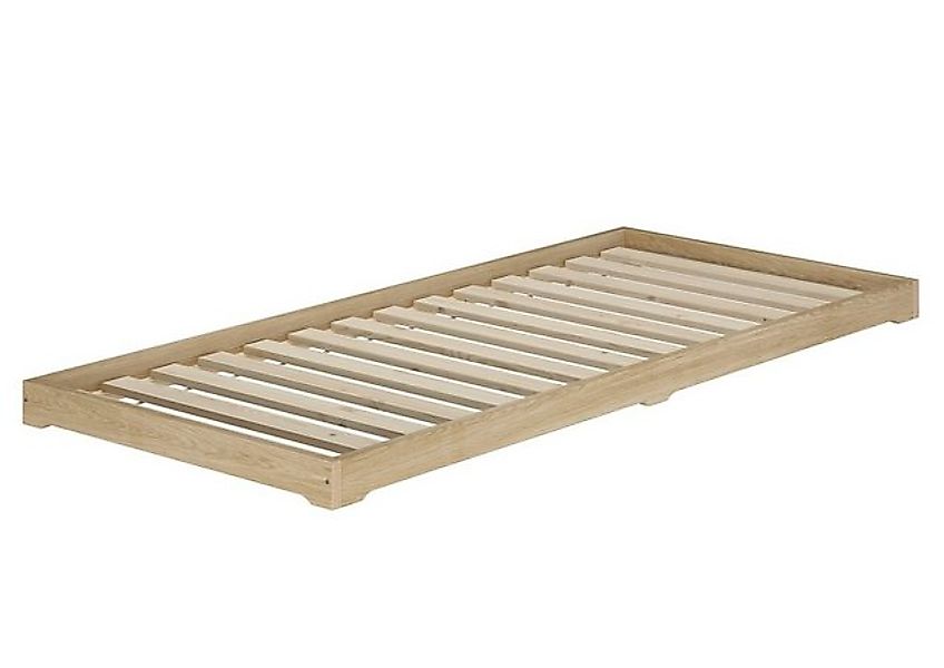 ERST-HOLZ Bett Futonbett Massivholz niedrig Esche geölt 100x200, Eschegeölt günstig online kaufen