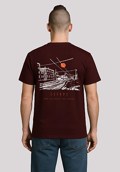 F4NT4STIC T-Shirt "Escape Discover the World Town Train Station", Premium Q günstig online kaufen