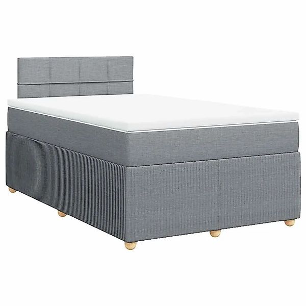 vidaXL Boxspringbett mit Matratze Hellgrau 120x190 cm Stoff 3287395 günstig online kaufen