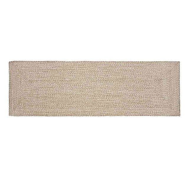 vidaXL Teppich Bereichsteppiche Natürlich und Weiß 60 x 200 cm Jute, Rechtw günstig online kaufen