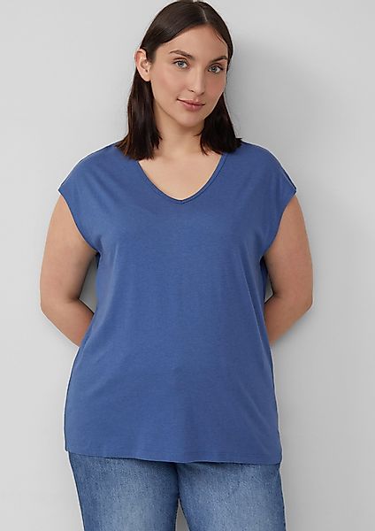 s.Oliver Kurzarmshirt T-Shirt mit V-Ausschnitt im günstig online kaufen