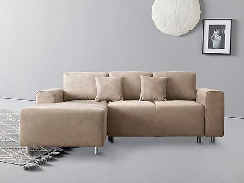Home affaire Ecksofa »Györ«, L-Form, wahlweise mit Bettfunktion und Bettkas günstig online kaufen