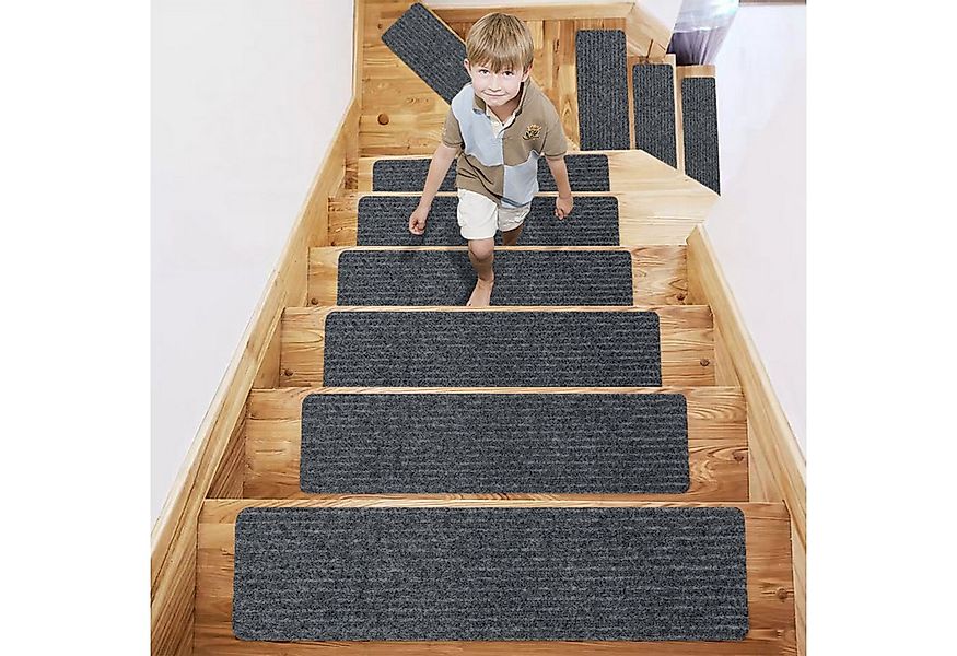 CALIYO Stufenmatte 15-Tlg Stufenmatten Rechteckig 76x20cm Trittfläche Stufe günstig online kaufen