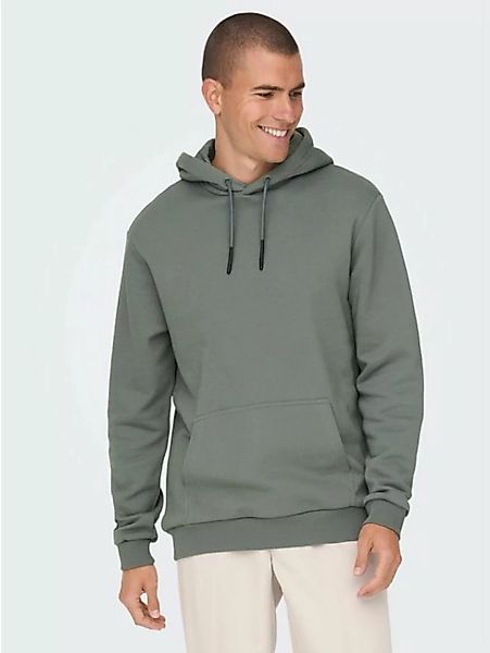 ONLY & SONS Hoodie Weicher Kapuzen Pullover Basic Hoodie ONSCERES 5425 in G günstig online kaufen
