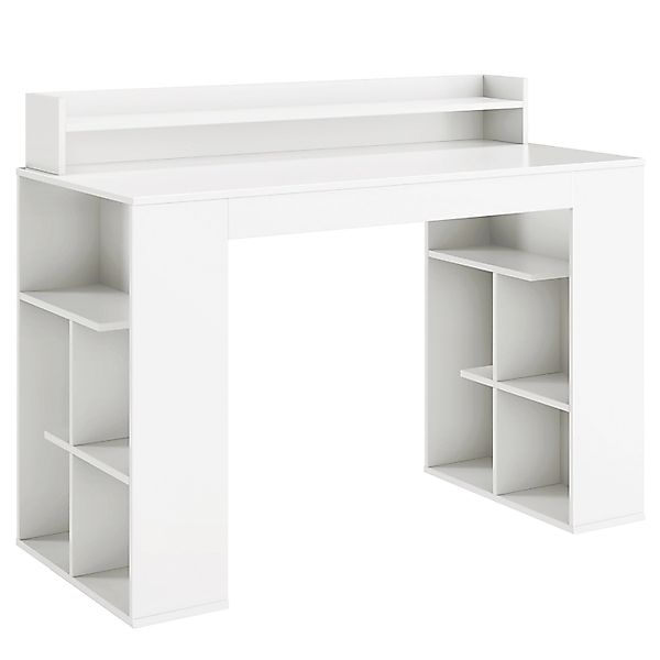 Costway Schreibtisch mit Monitorablage 120 x 54 x 90 cm Weiß günstig online kaufen