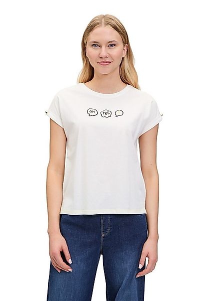 Cartoon Kurzarmshirt Damen mit Ärmelaufschlag (1-tlg) günstig online kaufen