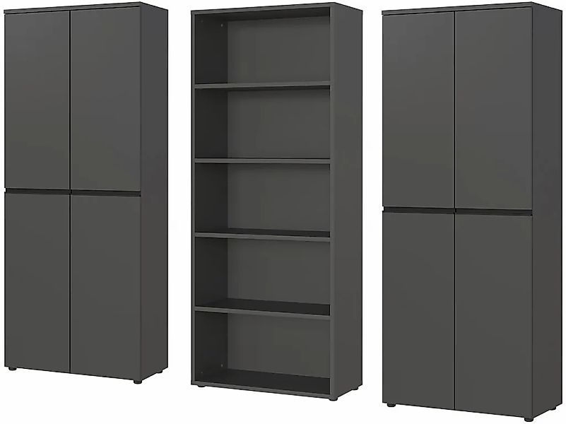 GERMANIA Büromöbel-Set "Lemont" 3 Stk. tlg. Set bestehend aus 2 Aktenschrän günstig online kaufen