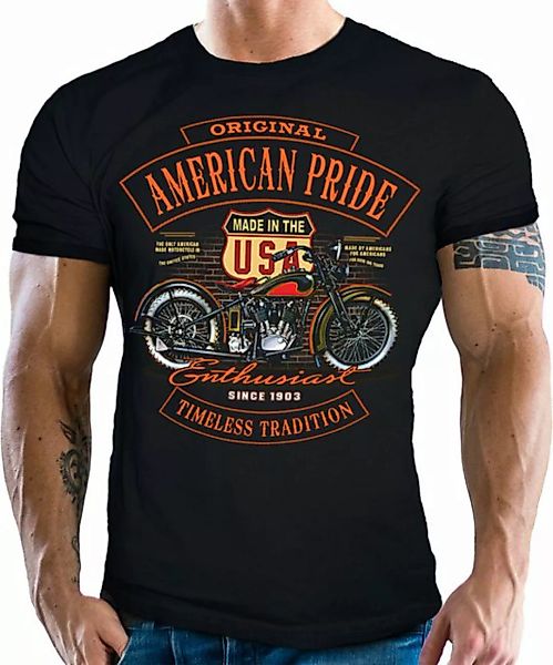GASOLINE BANDIT® T-Shirt für Motorradfahrer und Biker: American Pride - Ent günstig online kaufen
