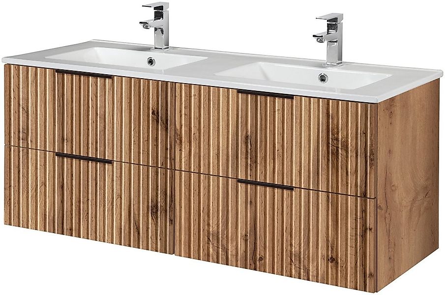 welltime Doppelwaschtisch Trento, verschiedene Ausführungen und Farben, Bad günstig online kaufen