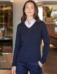 Henbury Sweatshirt Ladies Lightweight V Neck günstig online kaufen