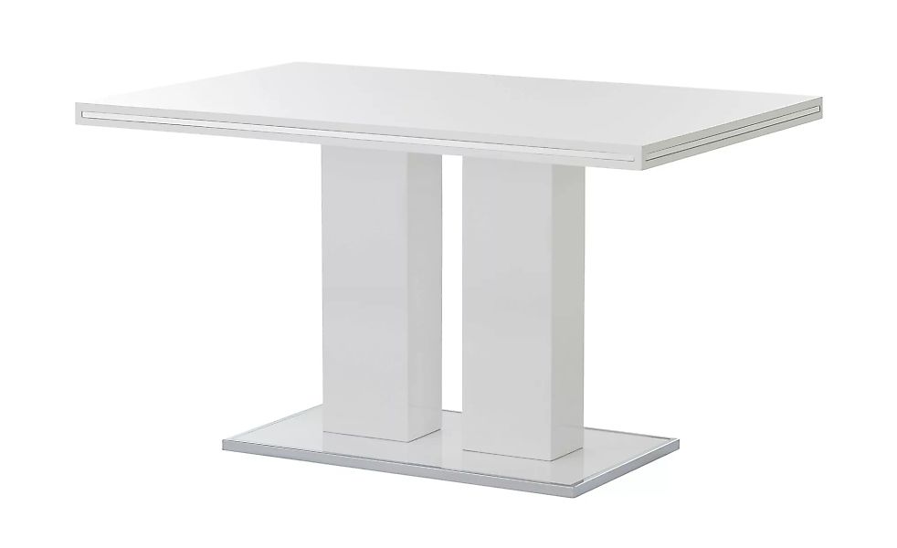 uno Säulentisch in Weißem Hochglanzlack Basti ¦ weiß ¦ Maße (cm): B: 85 H: günstig online kaufen