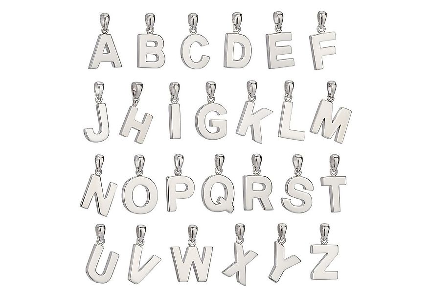 NKlaus Kettenanhänger 14x10mm Kettenanhänger Buchstabe J Silber 925 anla günstig online kaufen