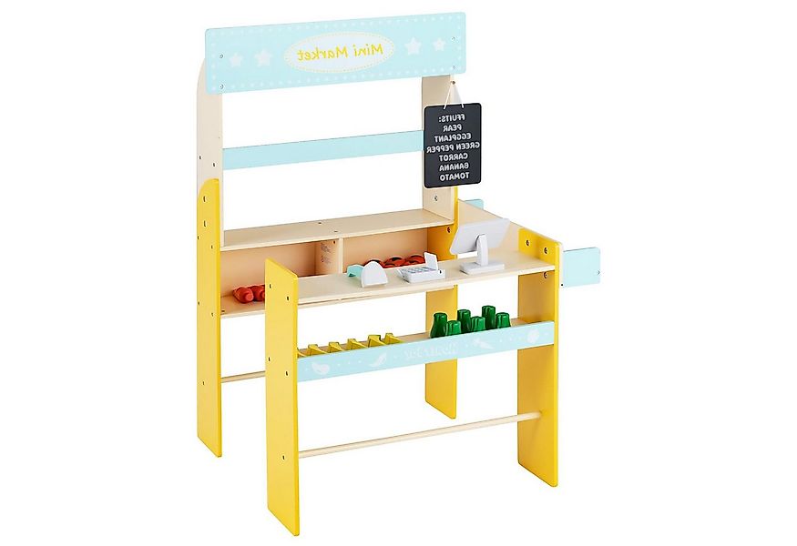 KOMFOTTEU Kaufladen, mit Spielkasse, hängender Tafel, für Kinder ab 3 Jahre günstig online kaufen