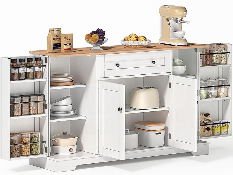 SeedWave Anrichte Modern Küchenbuffet Mehrzweckschrank Beistellschrank mit günstig online kaufen