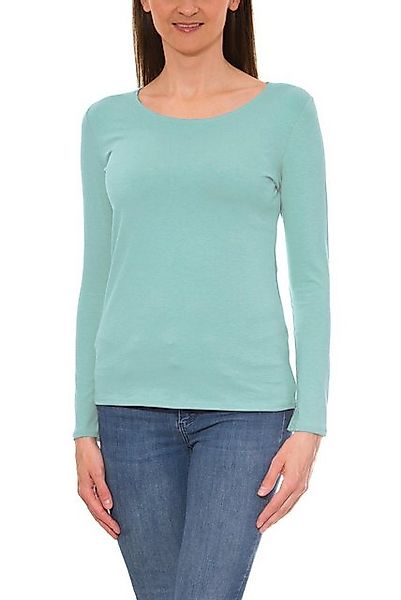 Alkato Longshirt Alkato Damen Langarm Shirt mit O-Ausschnitt günstig online kaufen