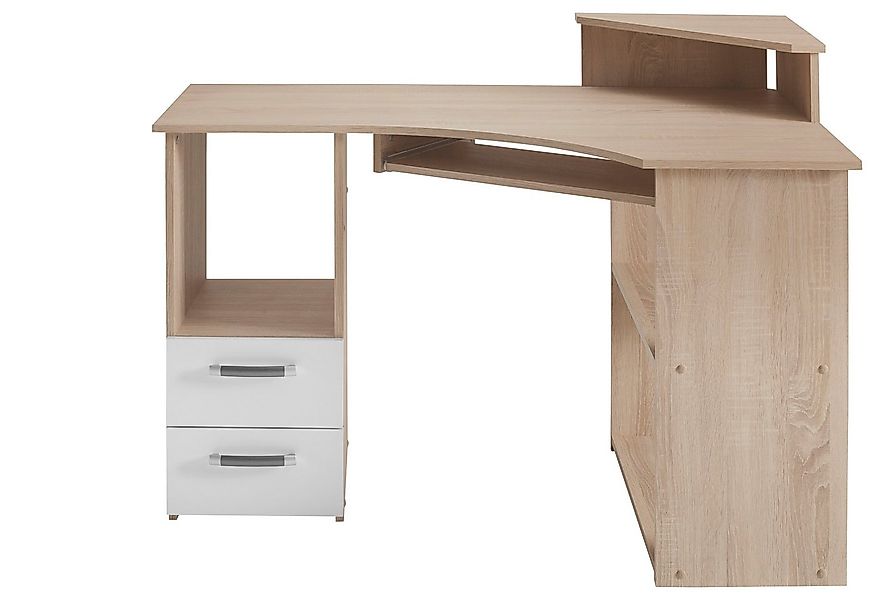 VOGL Möbelfabrik Schreibtisch Sam, Eckschreibtisch, Tastaturauszug, Monitor günstig online kaufen