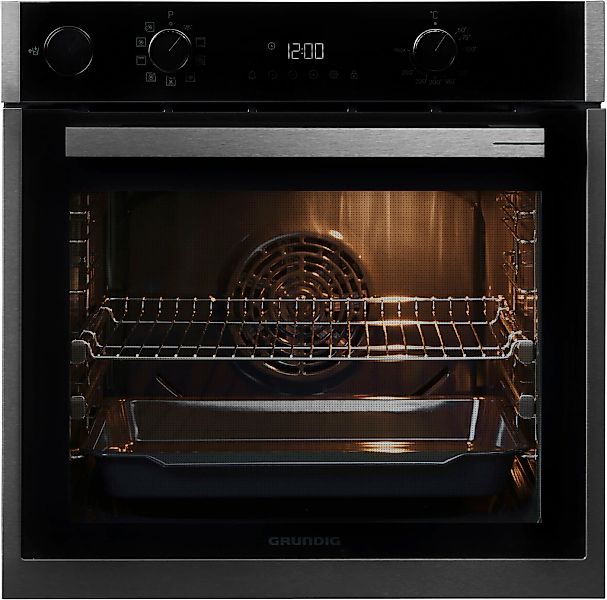 Grundig Einbaubackofen "GEBD19300DX" mit 2-fach-Teleskopauszug mit Steam Cl günstig online kaufen