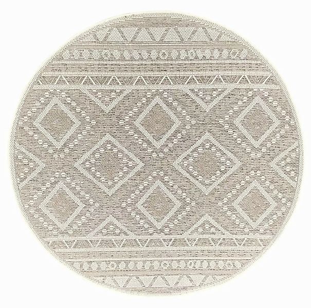 the carpet Teppich »Calgary«, rund, 1 mm Höhe, moderner robuster In und Out günstig online kaufen