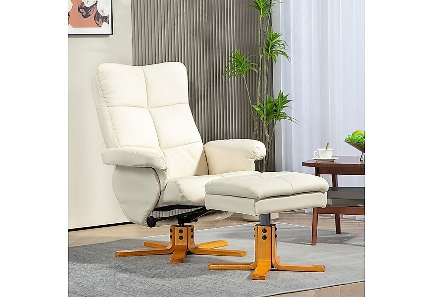 HOMCOM Relaxsessel mit Hocker und Stauraum, mit Liegefunktion (Fernsehsesse günstig online kaufen