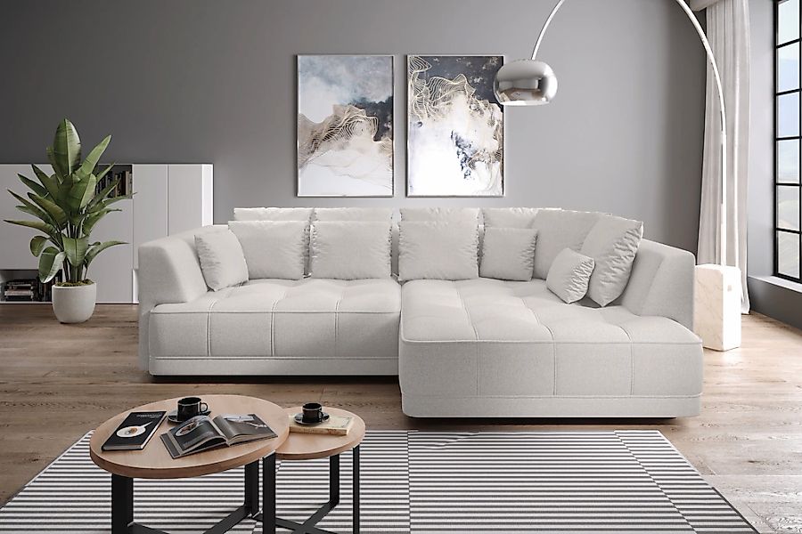 WERK2 Ecksofa "Tiga, Komfortsofa mit elekt. Auszugsfunktion, bequem, L-Form günstig online kaufen