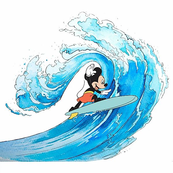 Disney Fototapete Mickey Mouse Blau Rot und Weiß 300 x 280 cm 612097 günstig online kaufen