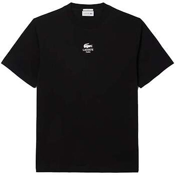 Lacoste  T-Shirt Signature Small Crocodile Print Cotton T-Shirt Black günstig online kaufen