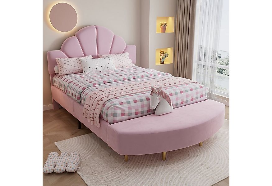 Flieks Polsterbett, Kinderbett Doppelbett 140x200cm mit Bettbank und Polste günstig online kaufen