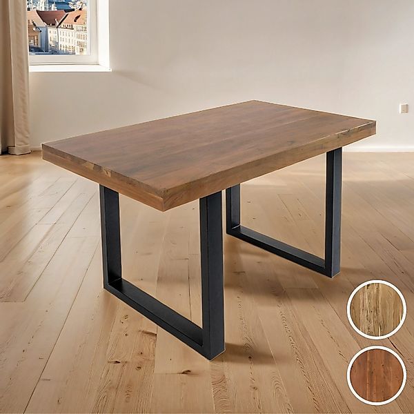 Loreno® Esstisch Rio, Akazieholz, Metallgestell U-Form, günstig online kaufen
