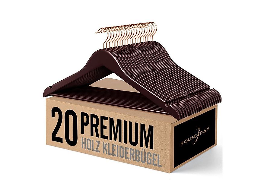 House Day Kleiderbügel Holz für Anzüge, rutschfest, (20-tlg), Kleiderbügel günstig online kaufen