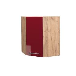 Vicco Eckhängeschrank Fame-Line, Bordeaux Hochglanz/Goldkraft Eiche, günstig online kaufen