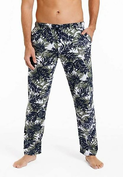 HAASIS Bodywear 1919 Pyjamahose Herren Pyjamahose mit Bündchen Alloverprint günstig online kaufen