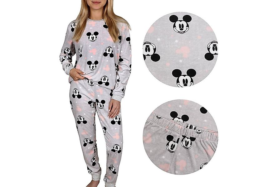 Sarcia.eu Schlafanzug Mickey Mouse Damen-Pyjama, grau mit langen Ärmeln, pl günstig online kaufen
