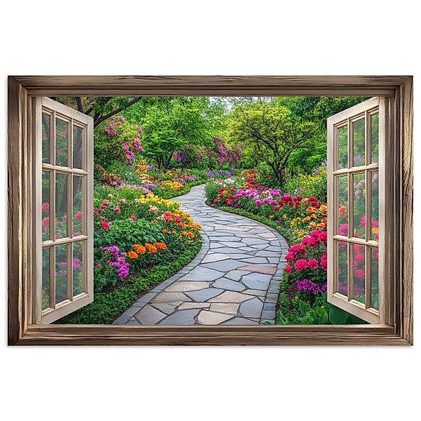 MuchoWow Poster Aussicht - Blumen - günstig online kaufen