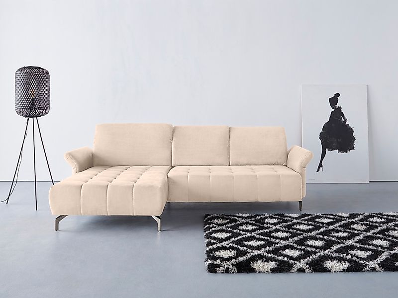 INOSIGN Ecksofa "Fresh L-Form" Federkern, wahlweise Kopfteilverstellung und günstig online kaufen