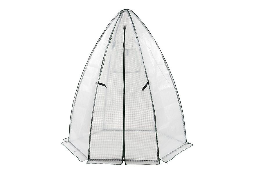 en.casa Foliengewächshaus, »Hunze« Gewächshaus mit Spitzdach 183x160cm Weiß günstig online kaufen